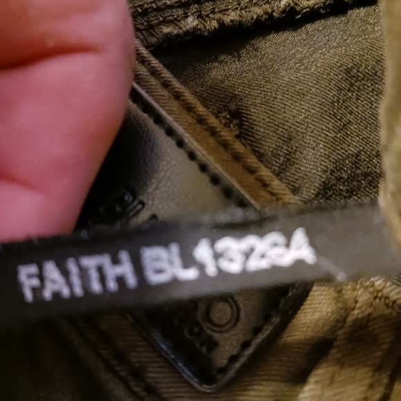 Buffalo David Bitton Faith Mid Rise Olive Green Skinny Jeans - Picture 5 of 9